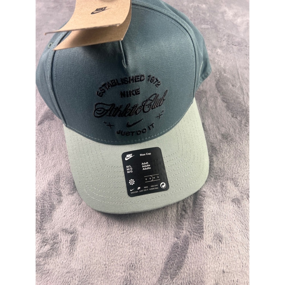 Nike Athletic Club Rise Cap Teal Green Snapback Hat M/L IR0729-382 NEW